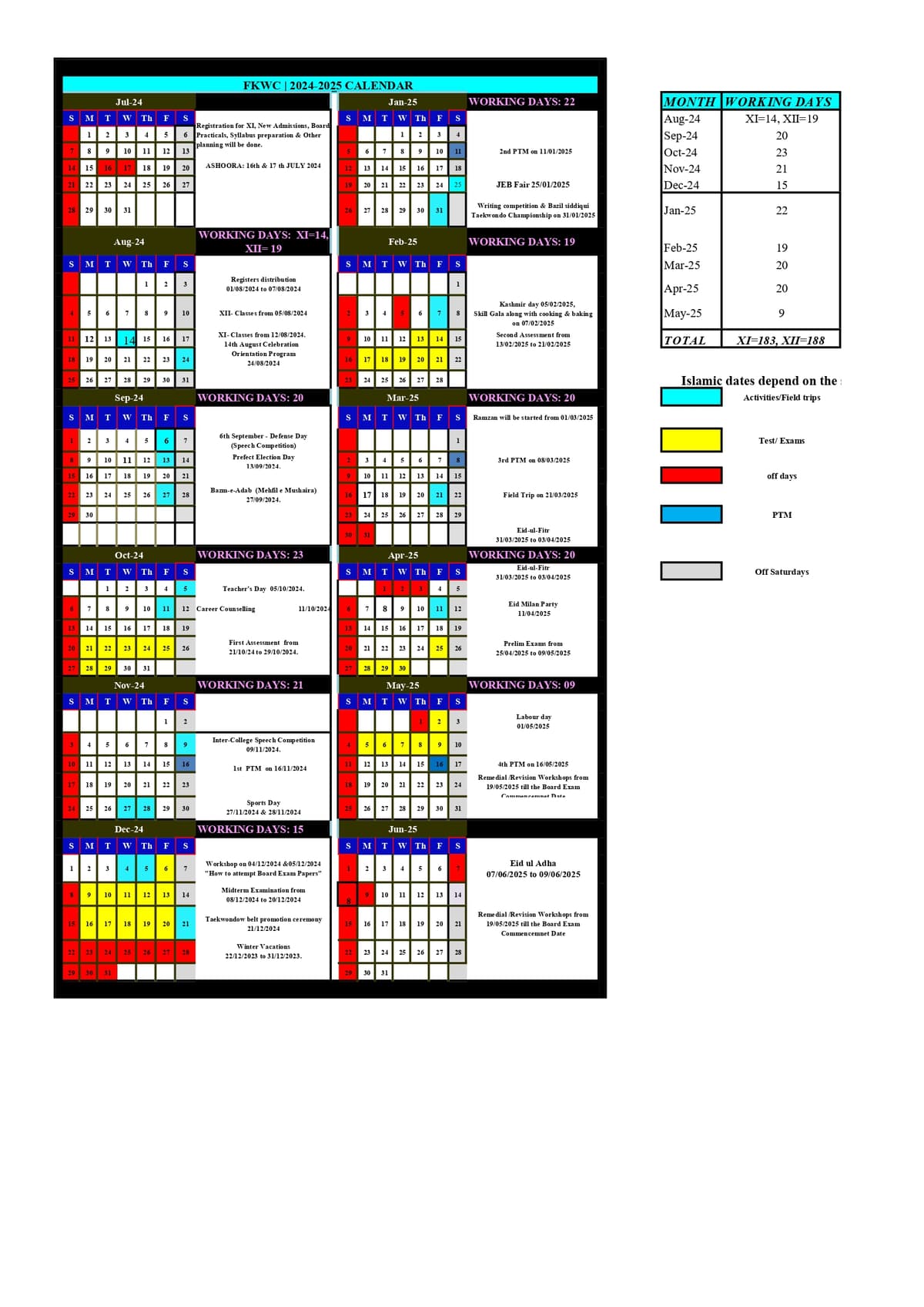 Yearly Calendar